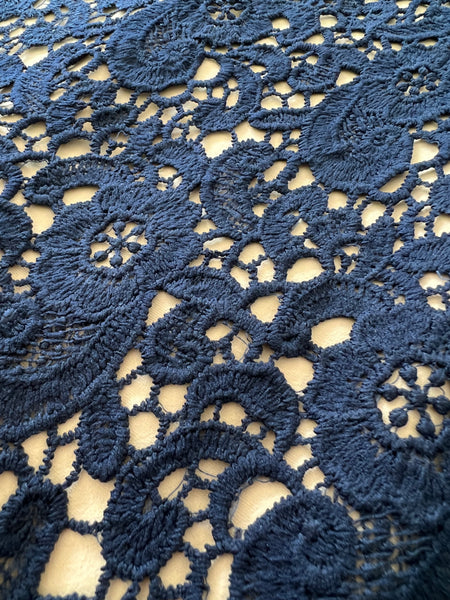 The Bethenny Lace Sleeveless Top in Navy and Nude