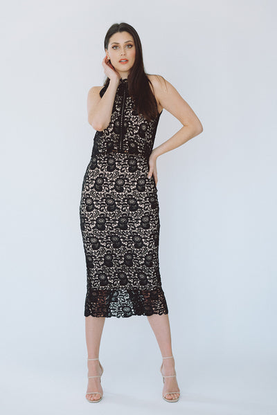 The Bella Black Lace Sleeveless Top