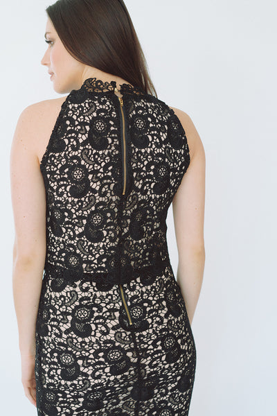 The Bella Black Lace Sleeveless Top