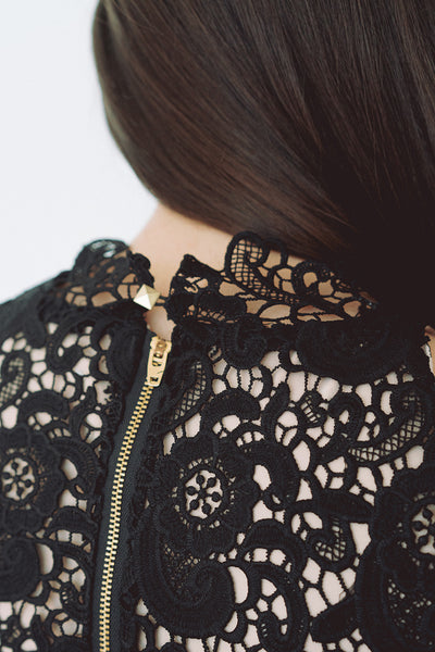 The Bella Black Lace Sleeveless Top