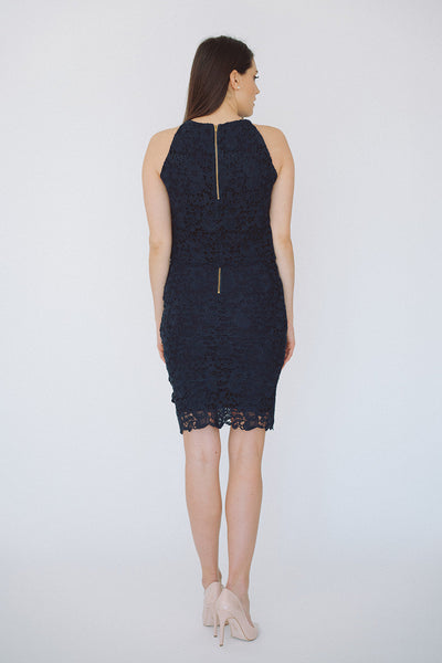 The Bethenny Lace Sleeveless Top in Black